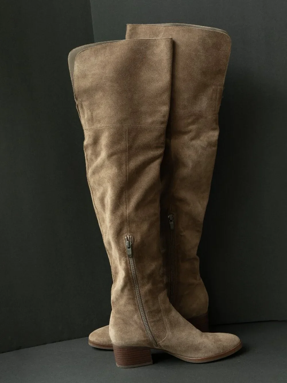 VIA SPIGA Pirate Boots Brown Slouchy Castle Core Goblin Over The Knee Leather